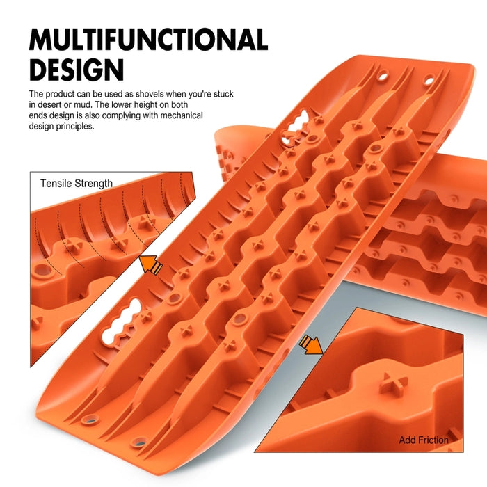 My Best Buy - X-BULL KIT1 Recovery track Board Traction Sand trucks strap mounting 4x4 Sand Snow Car ORANGE