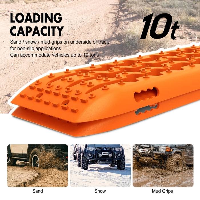My Best Buy - X-BULL KIT1 Recovery track Board Traction Sand trucks strap mounting 4x4 Sand Snow Car ORANGE