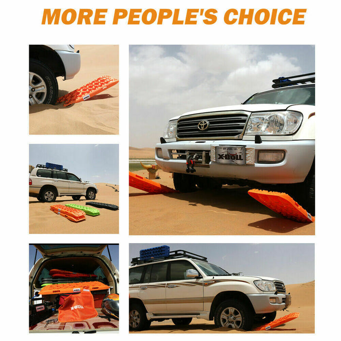 My Best Buy - X-BULL KIT1 Recovery track Board Traction Sand trucks strap mounting 4x4 Sand Snow Car ORANGE