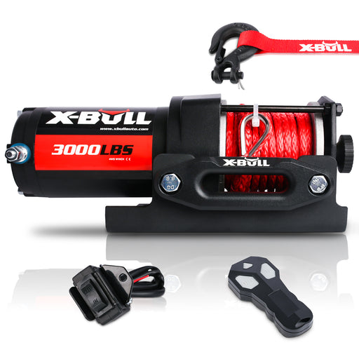 My Best Buy - X-BULL Electric Winch 12V Wireless 3000lbs/1360kg Synthetic Rope BOAT ATV 4WD