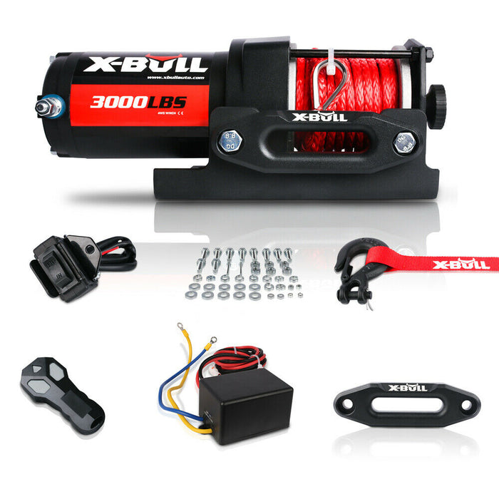 My Best Buy - X-BULL Electric Winch 12V Wireless 3000lbs/1360kg Synthetic Rope BOAT ATV 4WD