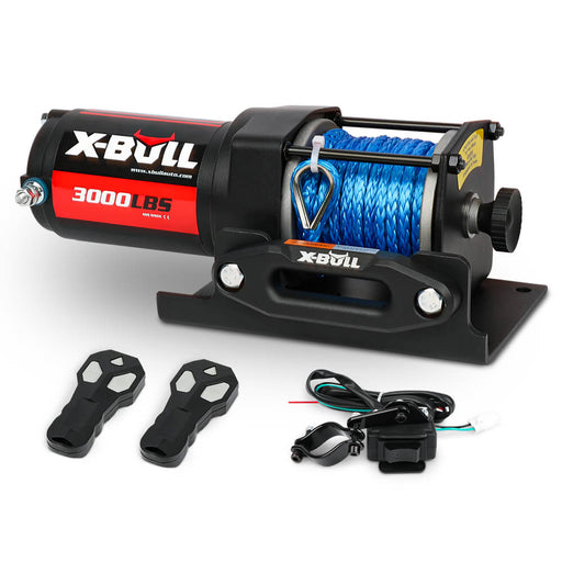 My Best Buy - X-BULL 12V Electric Winch 3000LB ATV Winch Boat Trailer Winch Synthetic Rope 4WD