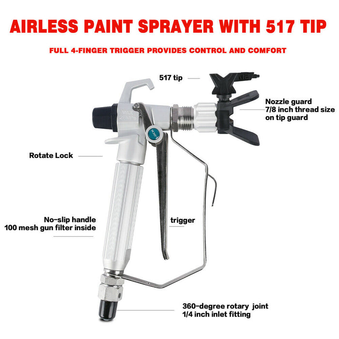 My Best Buy - Airless Paint Sprayer 1200W Electric Spray Gun Painting Machine DIY Home