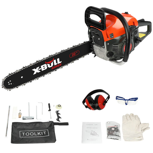 My Best Buy - X-BULL Chainsaw Petrol Commercial 62cc 20" Bar E-Start Tree Pruning Top Handle