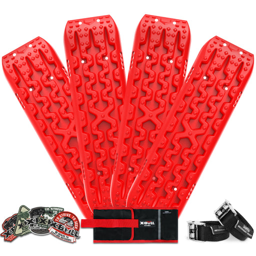 My Best Buy - X-BULL 2 Pairs Recovery tracks Sand Mud Snow 4WD / 4x4 ATV Offroad Stronger Gen 3.0 - Red