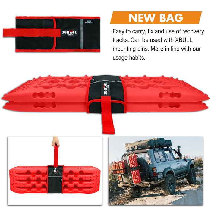 My Best Buy - X-BULL 2 Pairs Recovery tracks Sand Mud Snow 4WD / 4x4 ATV Offroad Stronger Gen 3.0 - Red