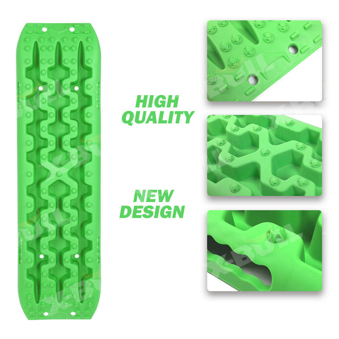 My Best Buy - X-BULL Recovery tracks Sand tracks 2 Pairs Sand / Snow / Mud 10T 4WD Gen 3.0 - Green