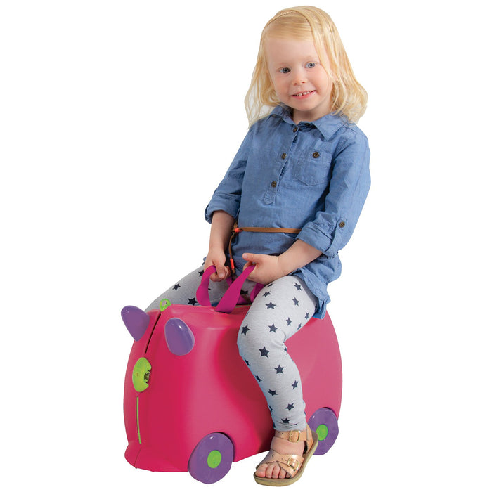 My Best Buy - Kiddicare Bon Voyage Kids Ride On Suitcase Luggage Travel Bag Pink