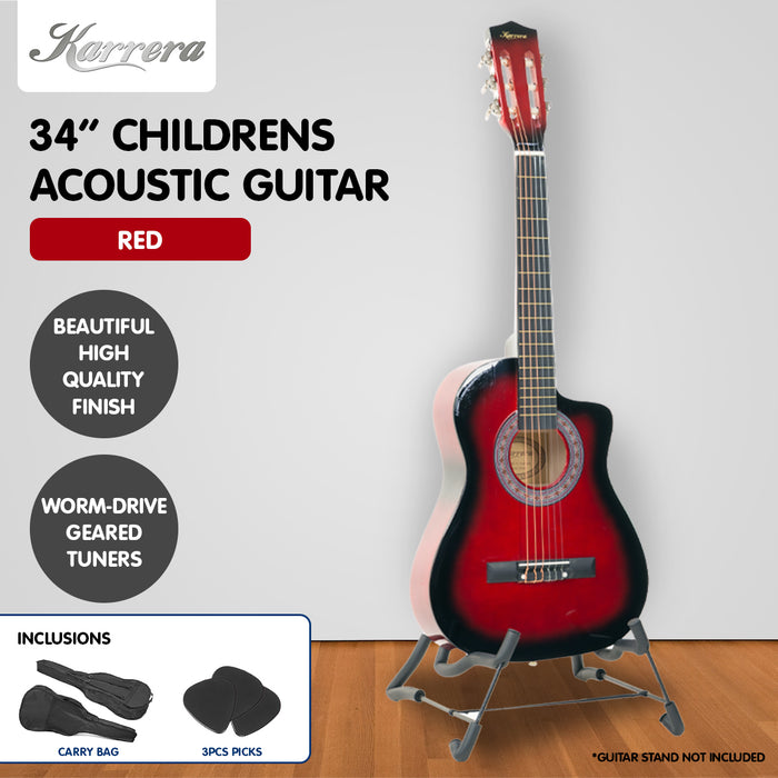My Best Buy - Karrera Childrens Acoustic Guitar Kids - Red