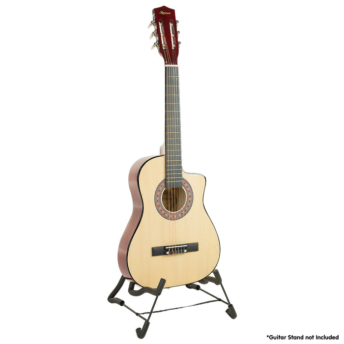 My Best Buy - Karrera 38in Cutaway Acoustic Guitar with guitar bag - Natural