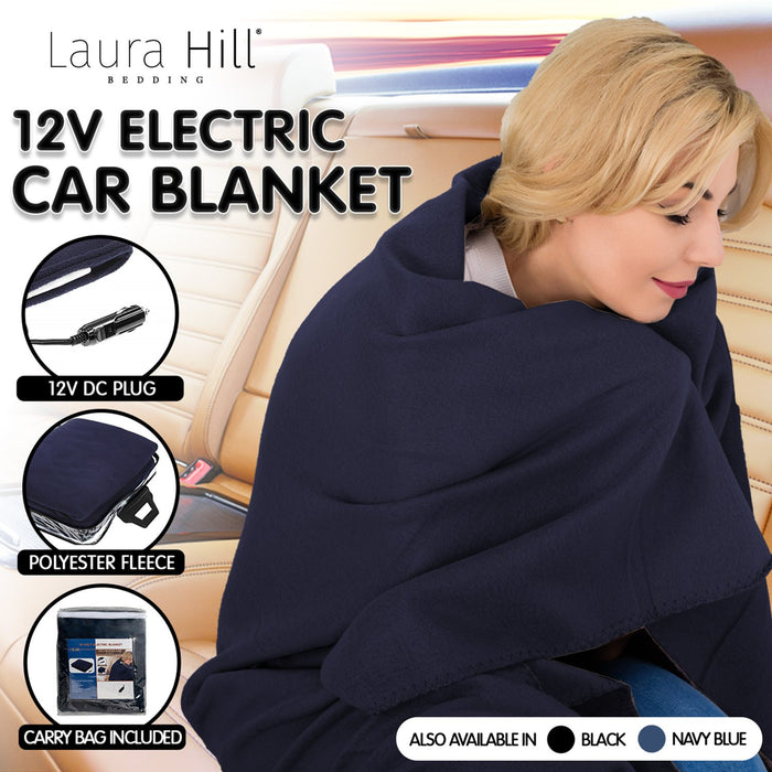 My Best Buy - Laura Hill Heated Electric Car Blanket 150x110cm 12v - Blue