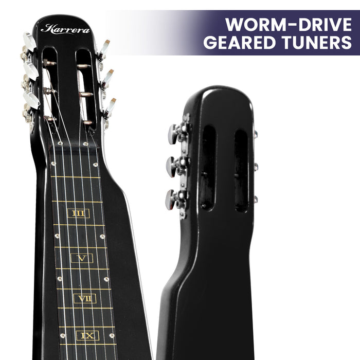My Best Buy - Karrera 29in 6-String Lap Steel Hawaiian Guitar - Black