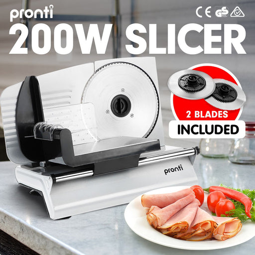 My Best Buy - Pronti Deli and Food Electric Meat Slicer 200W Blades Processor