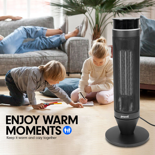 My Best Buy - Pronti Electric Tower Heater 2000W Remote Portable - Black