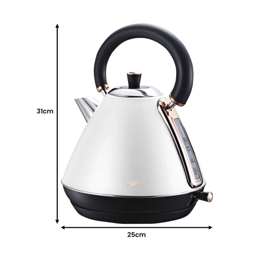 My Best Buy - Pronti 1.7l Rose Trim Collection Kettle - White