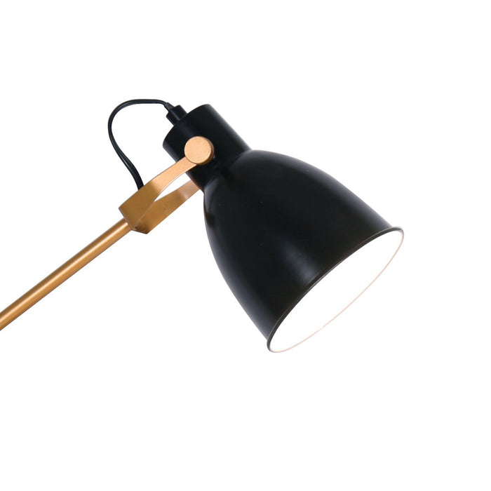 My Best Buy - Sarantino Adjustable Metal Table Lamp In Black And Gold