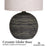 My Best Buy - Sarantino Ceramic Table Lamp With Striped Pattern In Antique Black