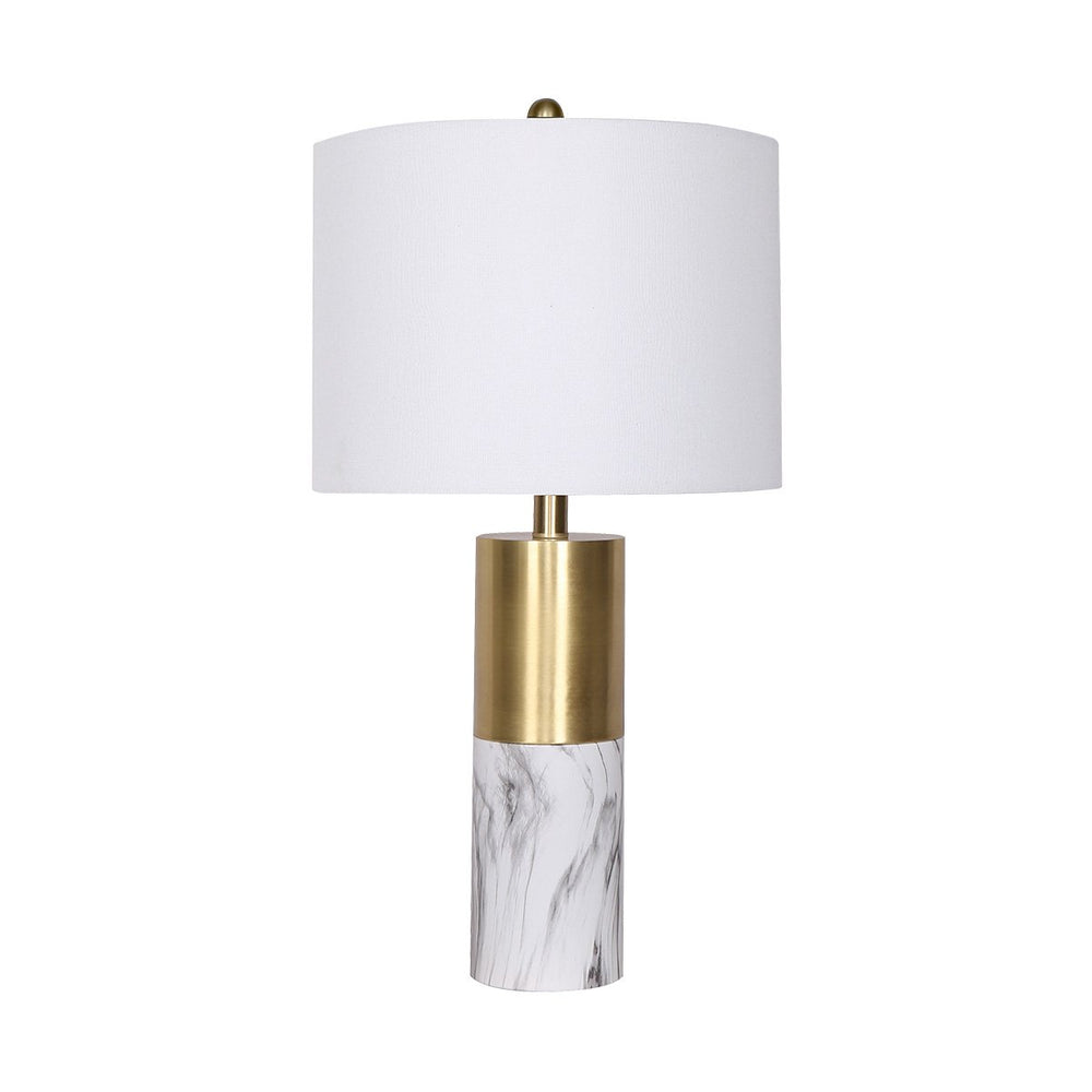 My Best Buy - Sarantino Metal And Marble Table Lamp - White