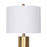 My Best Buy - Sarantino Metal And Marble Table Lamp - White