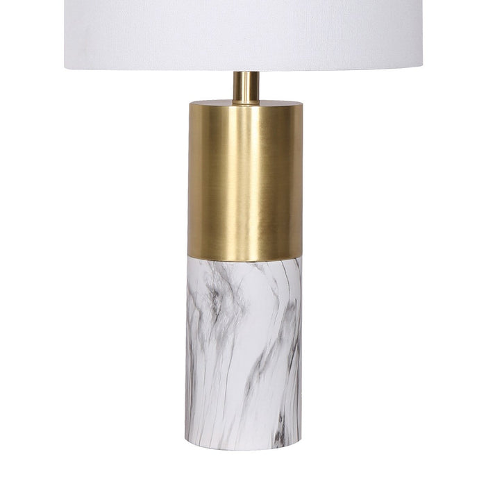 My Best Buy - Sarantino Metal And Marble Table Lamp - White