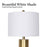 My Best Buy - Sarantino Metal And Marble Table Lamp - White