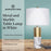 My Best Buy - Sarantino Metal And Marble Table Lamp - White