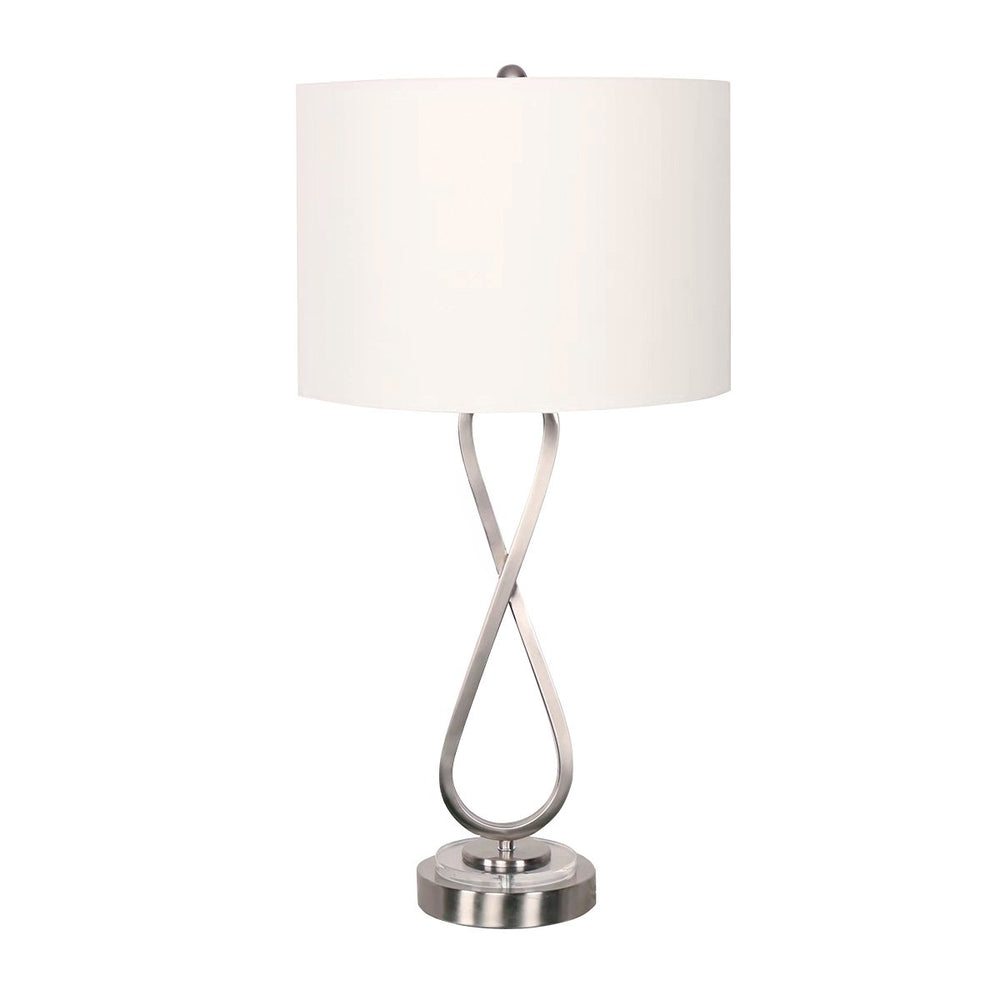 My Best Buy - Sarantino Contemporary Table Lamp In Nickel Finish