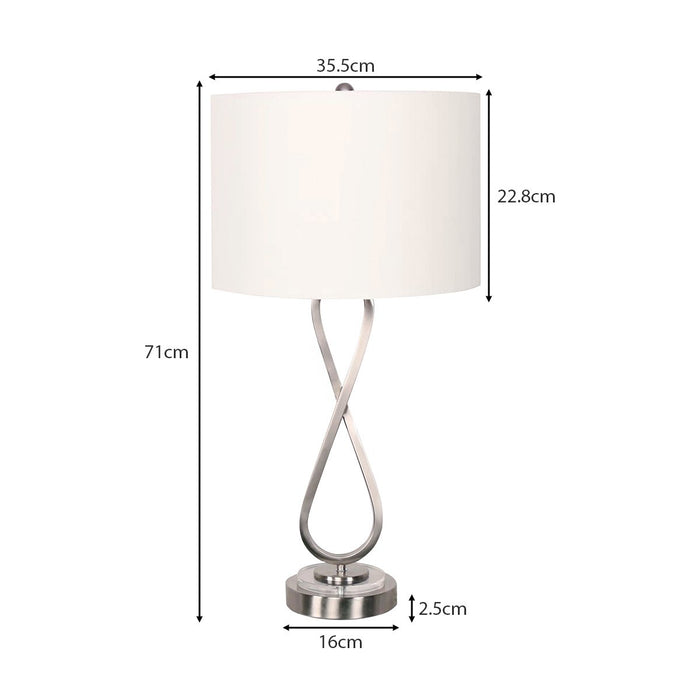 My Best Buy - Sarantino Contemporary Table Lamp In Nickel Finish