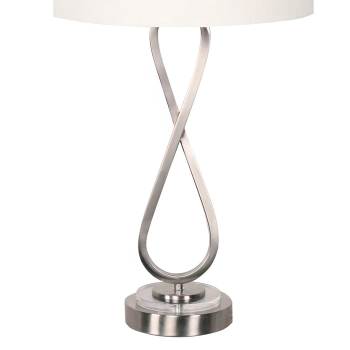 My Best Buy - Sarantino Contemporary Table Lamp In Nickel Finish