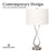 My Best Buy - Sarantino Contemporary Table Lamp In Nickel Finish