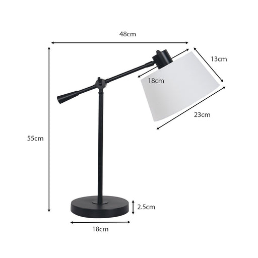 My Best Buy - Sarantino Adjustable Metal Table Lamp In Black