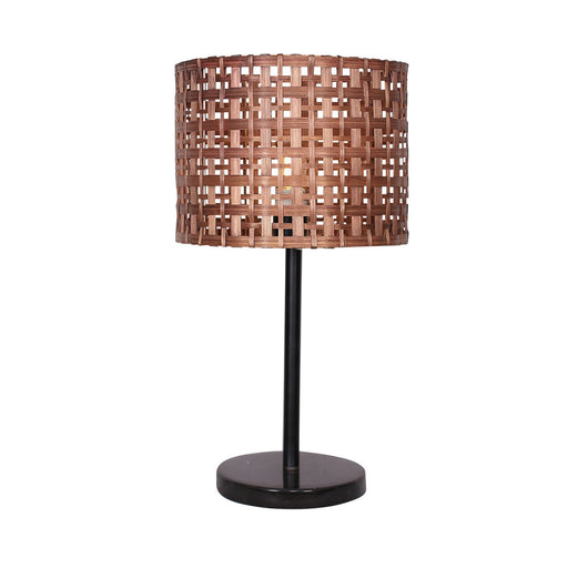 My Best Buy - Sarantino Rattan Desk Lamp With Black Marble Base