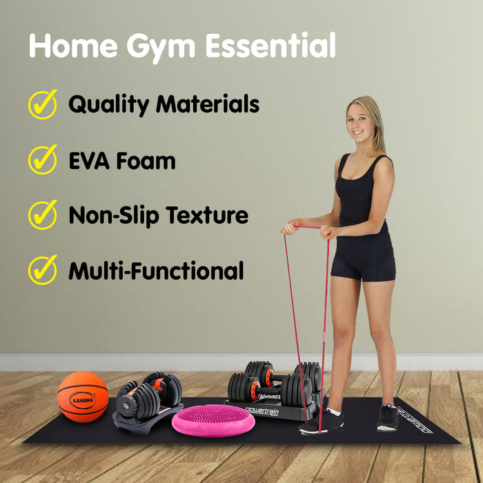 Discover ultimate comfort + stability during workouts with the My Best Buy Powertrain 1.5m Exercise Equipment Mat