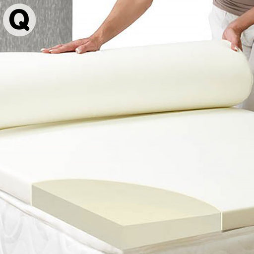 My Best Buy - Laura Hill Queen Foam Mattress Topper Underlay Fabric Jacquard Cover 5cm Protector