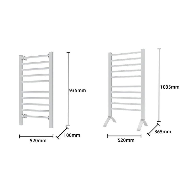 My Best Buy - Pronti Heated Towel Rack With Timer Wall-mounted Freestanding Electric 160 Watts