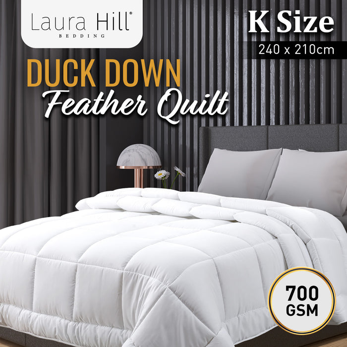 My Best Buy - Laura Hill 700GSM Duck Down Feather Quilt Duvet Doona - King