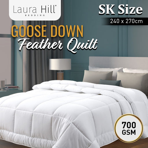 My Best Buy - Laura Hill 700GSM Goose Down Feather Comforter Doona - Super King