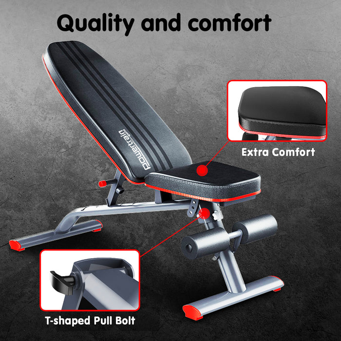 My Best Buy - Powertrain Home Gym Bench Adjustable Flat Incline Decline FID 250KG Load