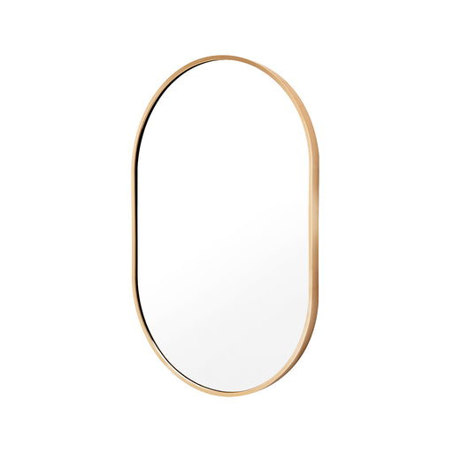 My Best Buy - La Bella Gold Wall Mirror Oval Aluminum Frame Makeup Decor Bathroom Vanity 50x75cm