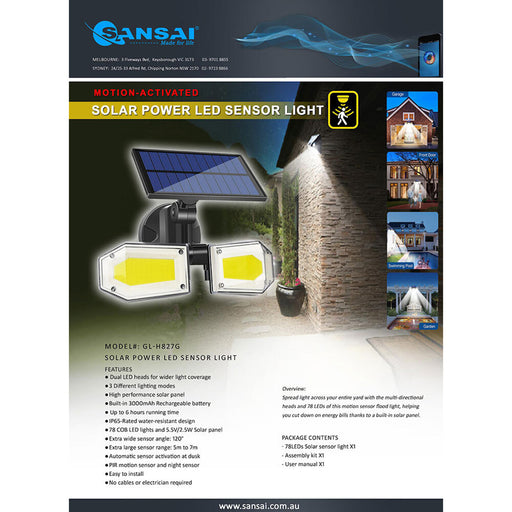 My Best Buy - Sansai Solar Power LED Sensor Light