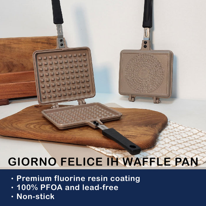 My Best Buy - Giorno Felice IH Waffle Maker Pan Non-Stick Double-Sided Detachable Mould Induction