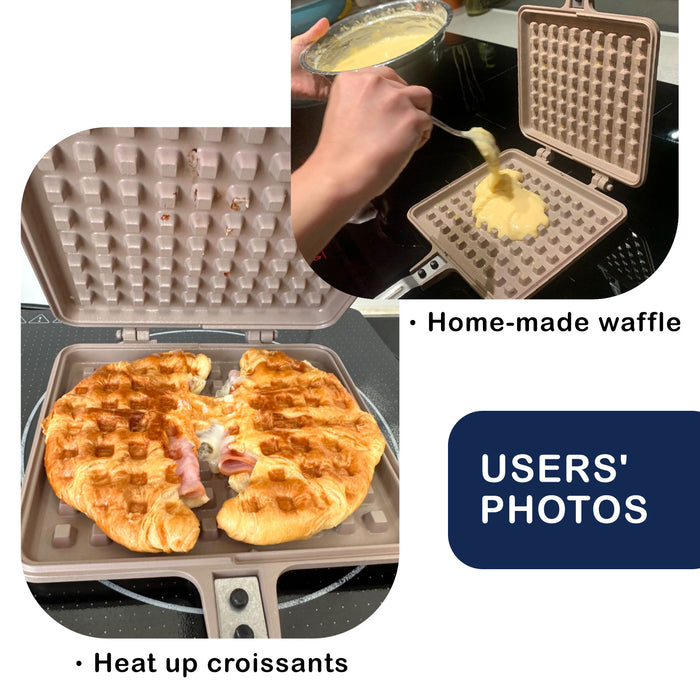 My Best Buy - Giorno Felice IH Waffle Maker Pan Non-Stick Double-Sided Detachable Mould Induction