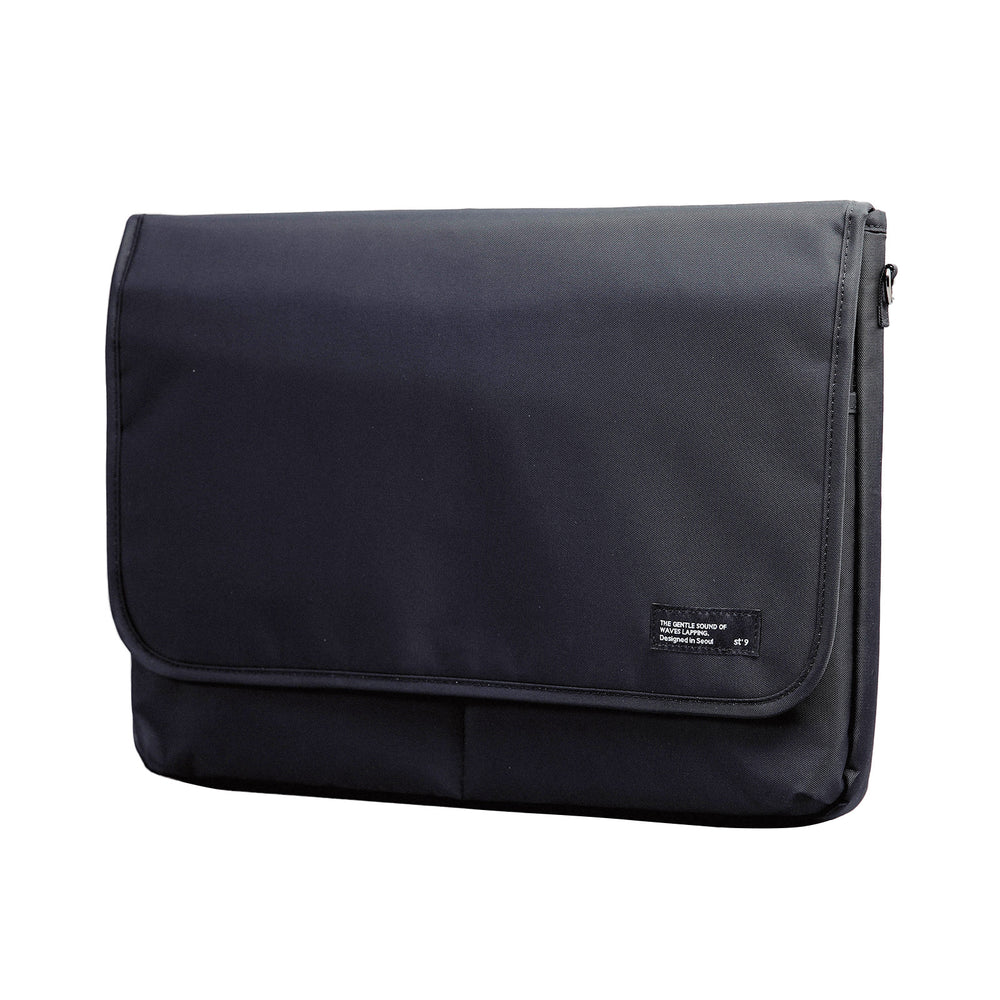 My Best Buy - ST'9 L size 15.6/16 inch Black Laptop Sleeve Padded Shoulder Bag Travel Carry Case LATO