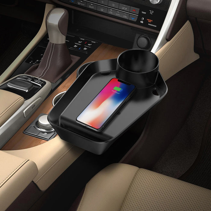 My Best Buy - Kustom 10W Car Cup Holder Extension Fast Wireless Charger Tray
