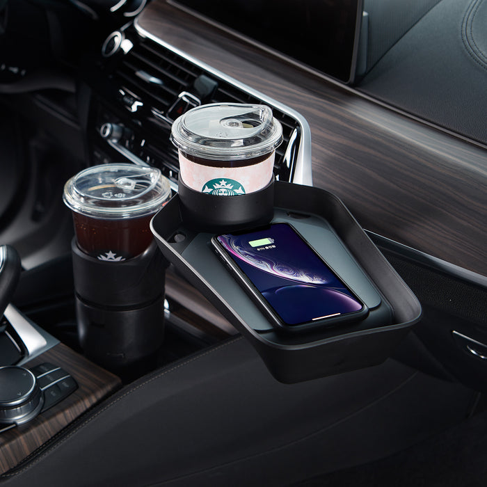 My Best Buy - Kustom 10W Car Cup Holder Extension Fast Wireless Charger Tray