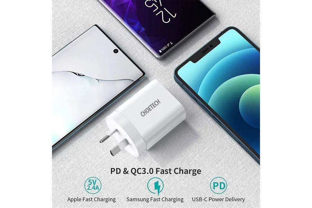 My Best Buy - CHOETECH Q5004CL PD20W USB-C iPhone Fast Charger with MFi Certified USB-C Cable