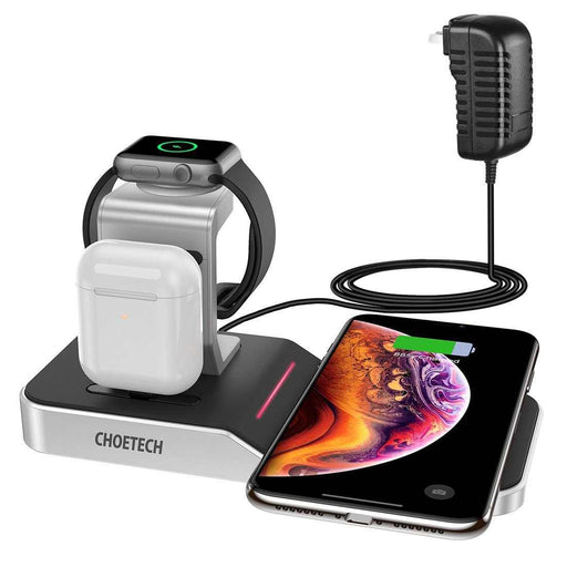 My Best Buy - CHOETECH T316 4-in-1 Wireless Charging Station for iPhone/Apple Watch/iPod and all Qi Wireless Cell phones