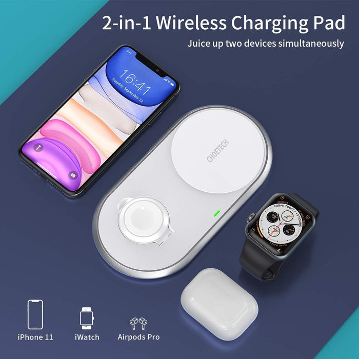 My Best Buy - CHOETECH T317 2-in-1 Dual Wireless Charger Pad (MFI Certified)