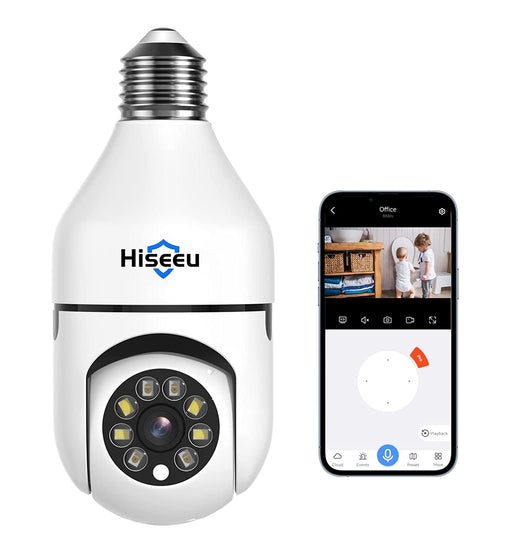 My Best Buy - Hiseeu P03 2MP Light Bulb WiFi Panorama IP Camera