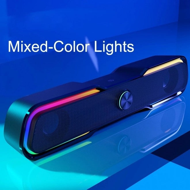 My Best Buy - HP DHE-6002 Wired Soundbar RGB Light Multimedia Speaker